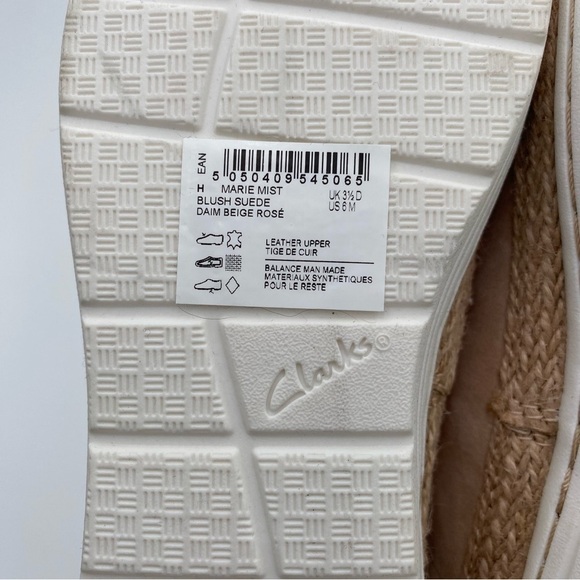 Clarks Ultimate Comfort‎ Leather Marie Mist Espadrille Sneakers 6 Pink (NWOT) - Picture 9 of 9